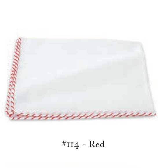 R. Hanauer - Red Whipstitch Border Pocket Square - Picture 5 of 5